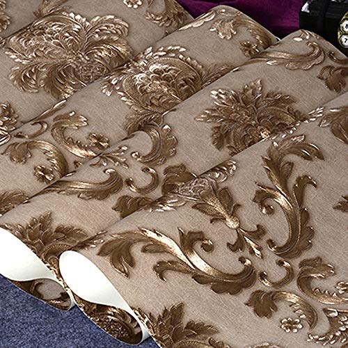 Dormitorio del Brillo del Oro Floral Beige Gris de Lujo del Damasco Papel Pintado con Textura de Vinilo Amarillo del Damasco de la Raya de Papel de Pared de la Sala Rollo Papel Tapiz