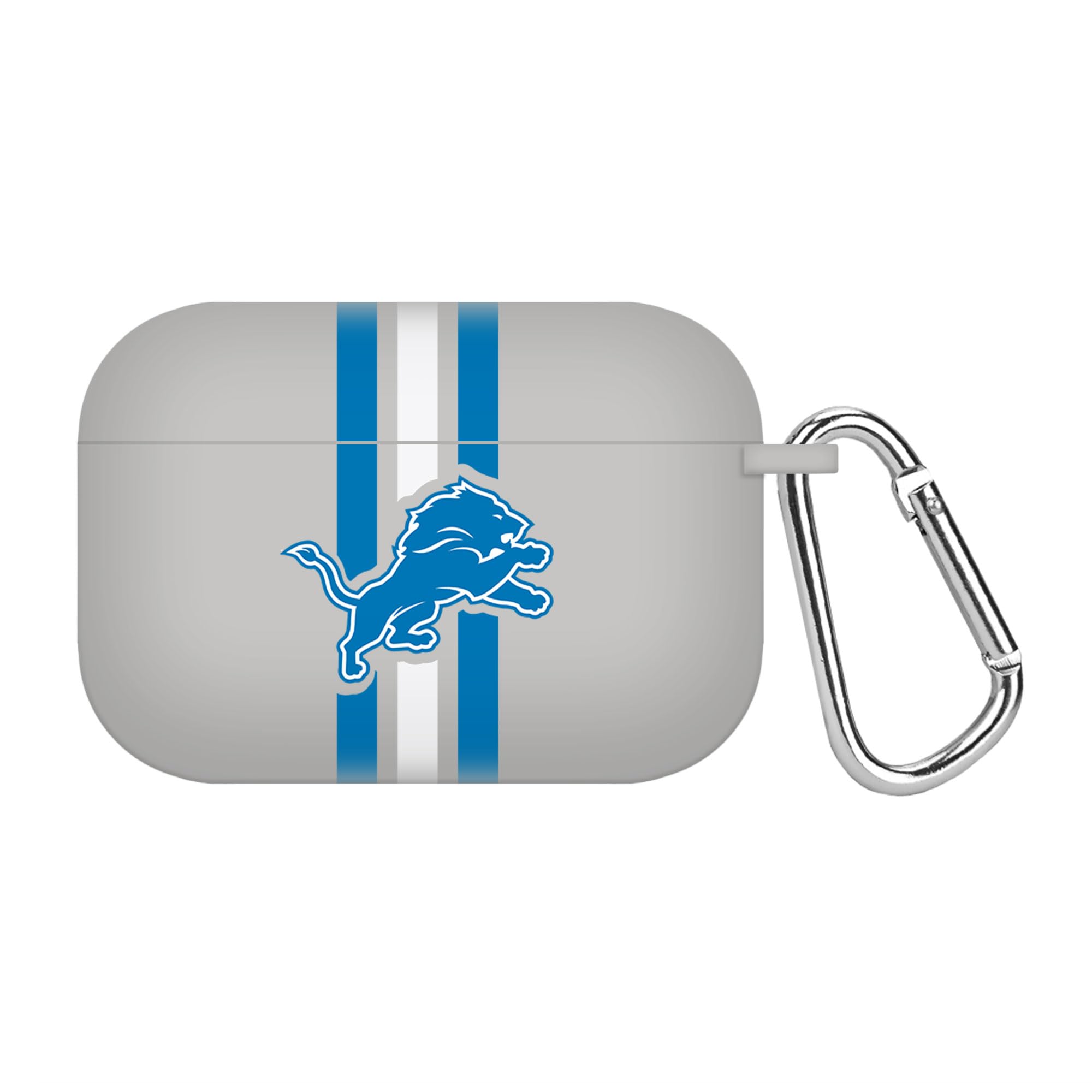 Game Time Detroit Lions HD Case Cover Compatible with Apple AirPods Pro Battery Case (Gray Stripes)