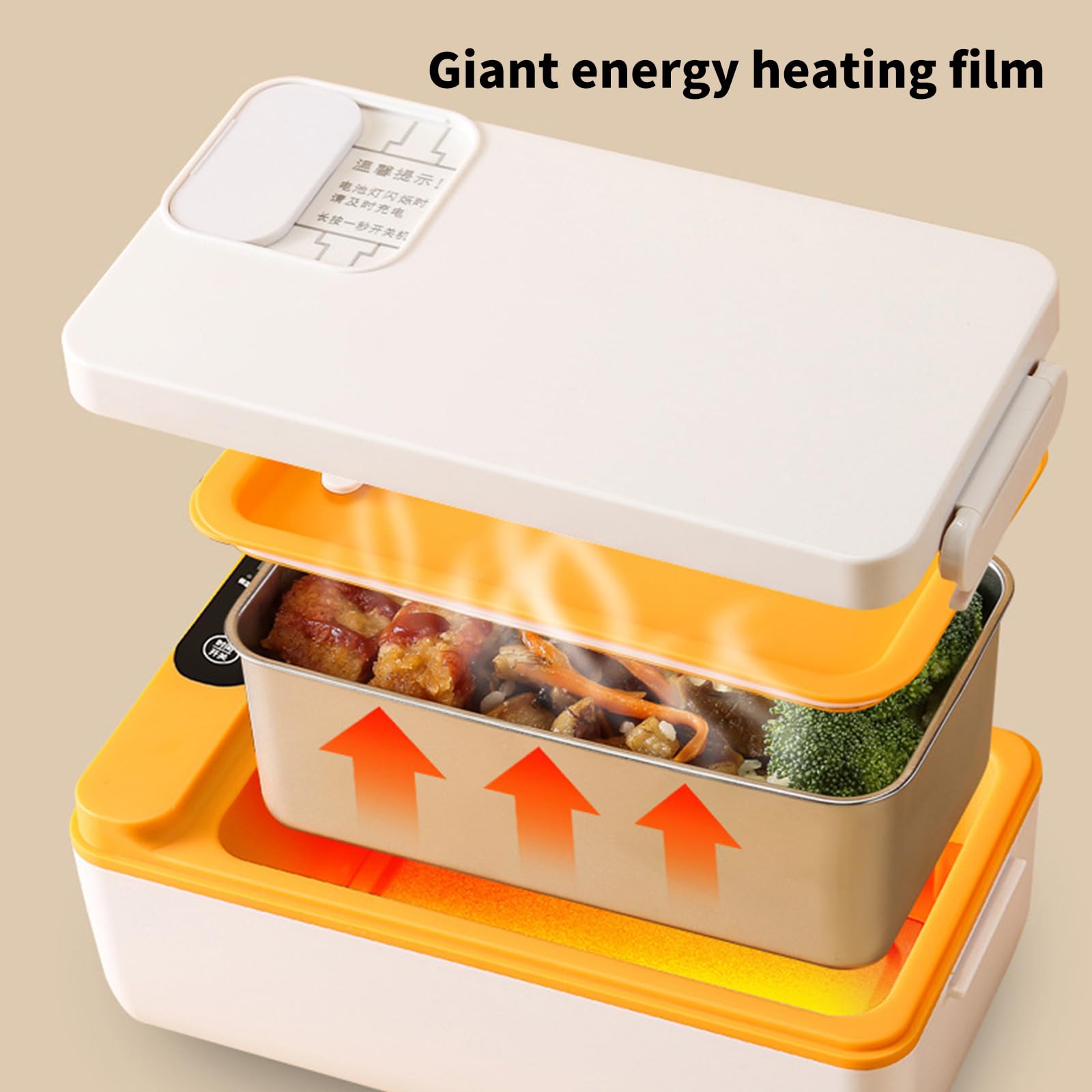 Scaldavivande Elettrico Portatile da 1 litro per Viaggi e Studenti con Scatola riscaldante per Pranzo in ABS
