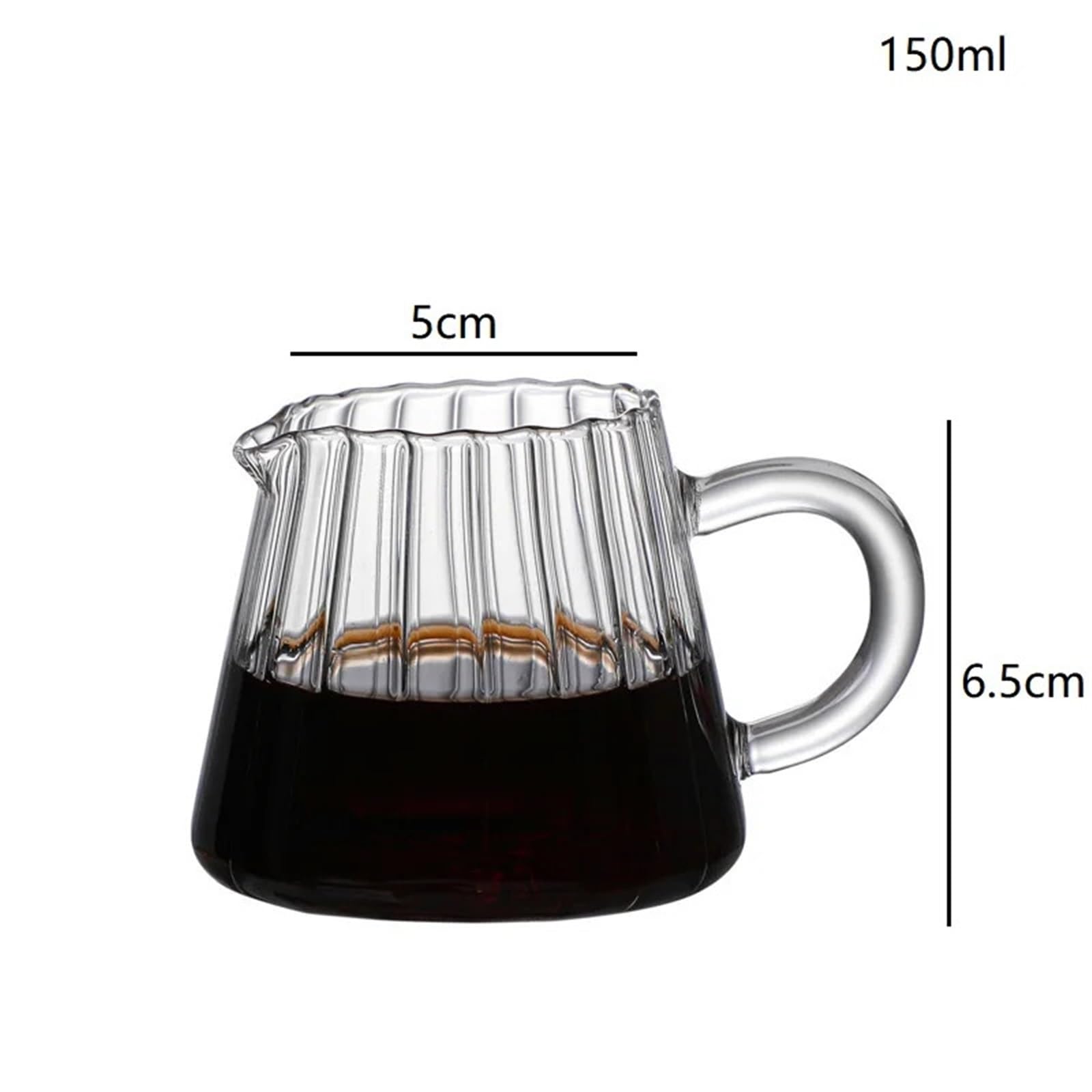 Jarra de leche a rayas, accesorios juego té, café, Latte, taza artística, jarra, 2 uds Para Espumar(150ml)
