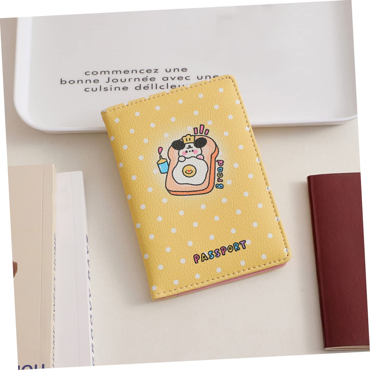 STOBOK 4piezas Funda De Pasaporte De PU De Diseño De Caricatura Organizador De Viaje para Tarjetas y Documentos para Estudiantes y Viajeros Protección Resistente y Duradera