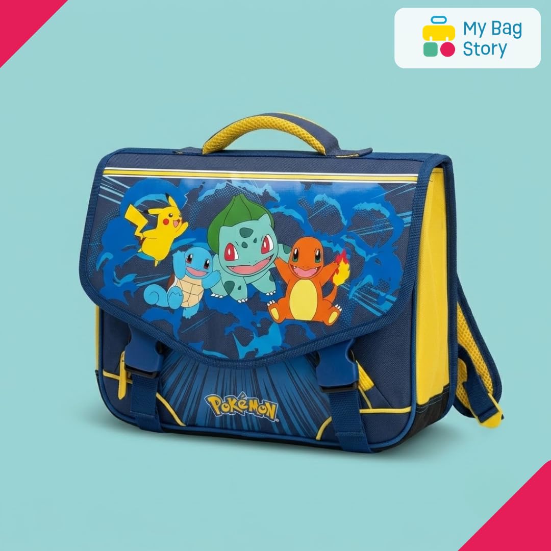 mybagstory | Tornister Pokémon | 2 przegródki | Niebieski 32x13x39 cm
