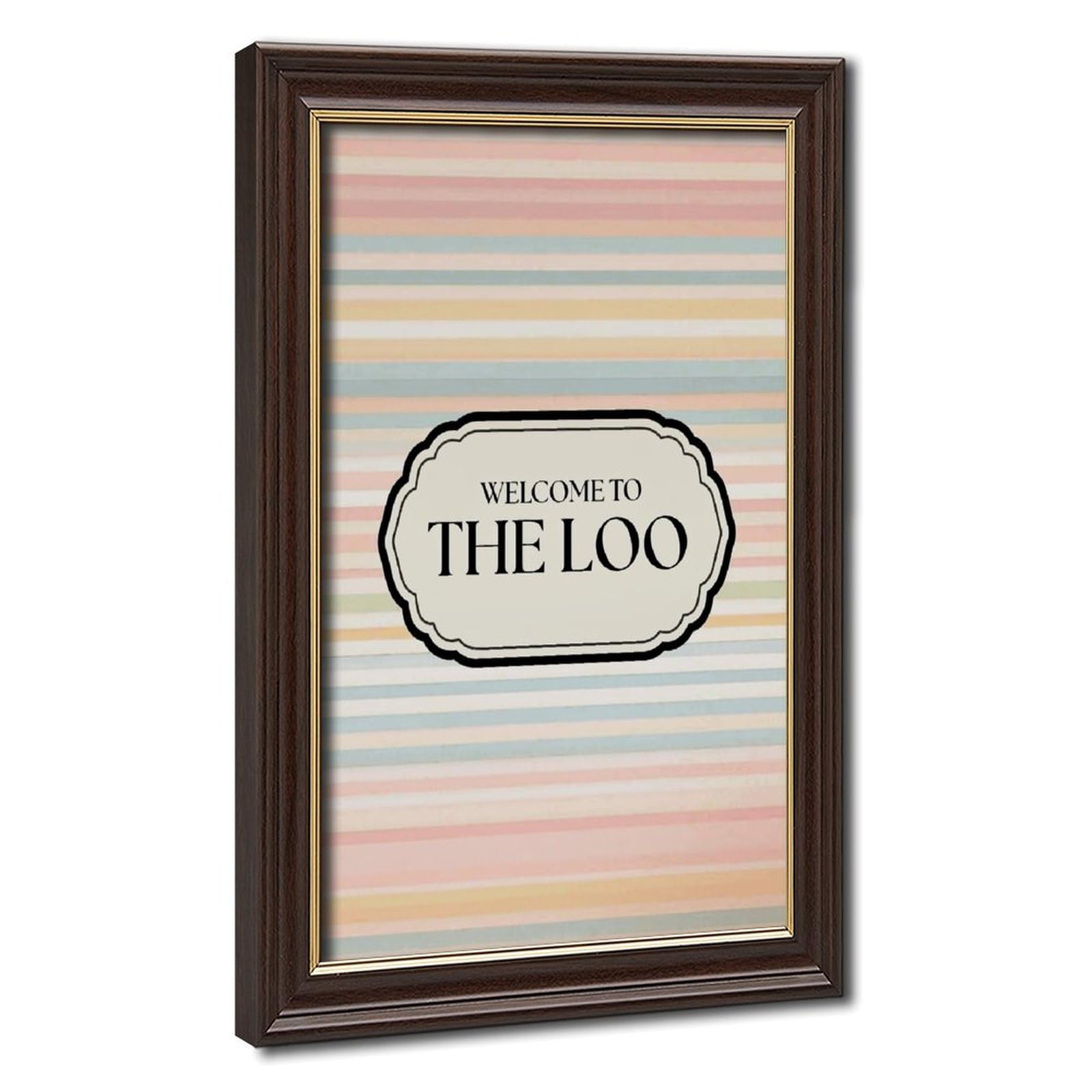 AYINUER Welcome To The Loo Sign Canvas Poster for Office Decor Gift