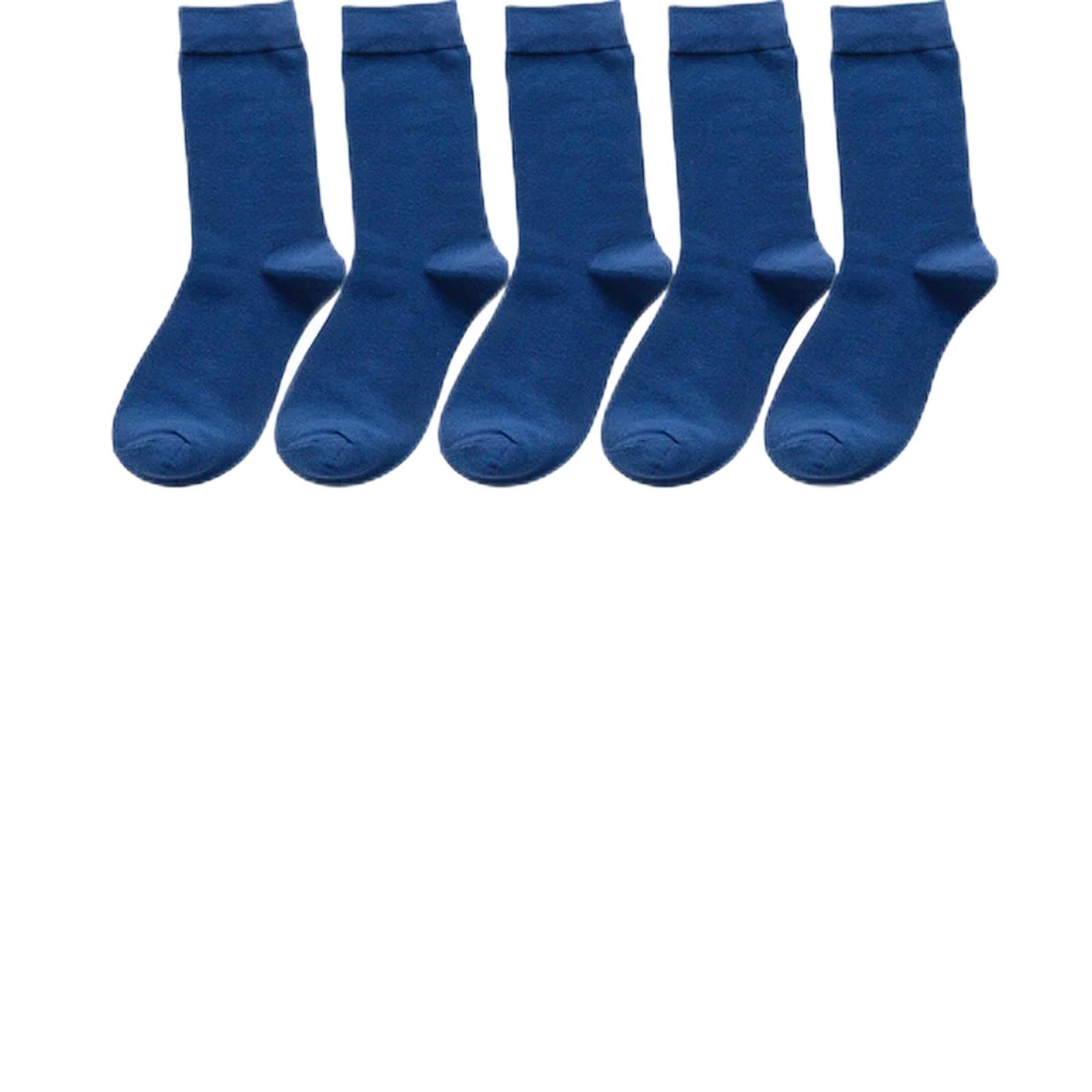 Calzini 10 Coppie Primavera Autunno Calze da Uomo di Cotone Dimensione 38-45 Calze Lunghe per Gli Uomini Calze da Abito Regali Maschili Business Casual Sox-5 Blu 5 Marrone-Taglia 38-44
