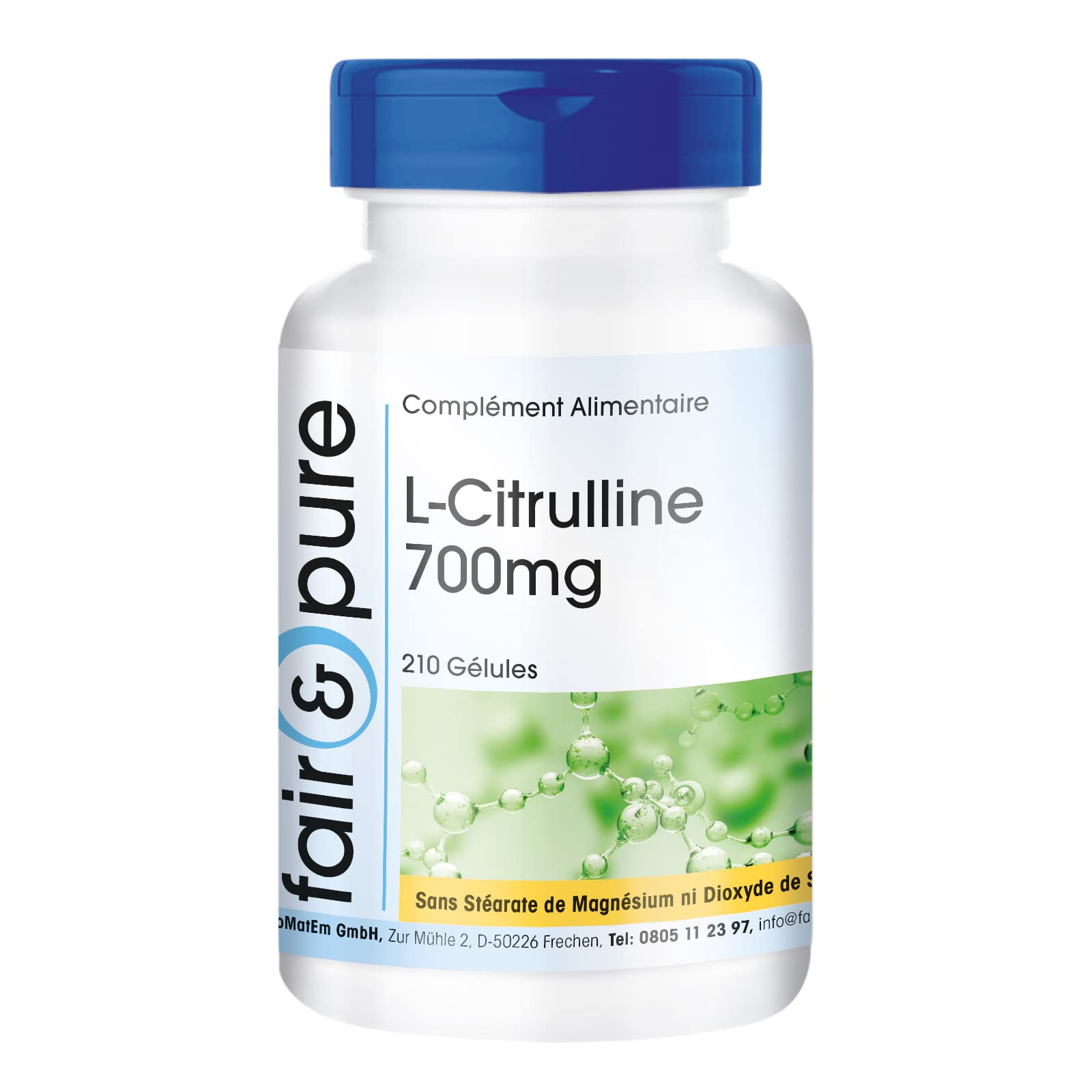 Fair & Pure® - L-Citrulline 700mg - végan - 210 gélules