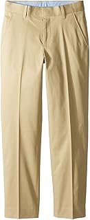 Tommy Hilfiger Boys Flat-Front Twill Dress Pant, Straight Leg Fit, Belt Loops & Slant Front Pockets