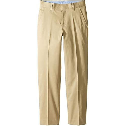 Tommy Hilfiger Boys Flat-Front Twill Dress Pant, Straight Leg Fit, Belt Loops & Slant Front Pockets