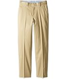 Boys Flat-Front Twill Dress Pant, Straight Leg Fit, Belt Loops & Slant Front Pockets
