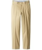 Boys Flat-Front Twill Dress Pant&comma; Straight Leg Fit&comma; Belt Loops & Slant Front Pockets