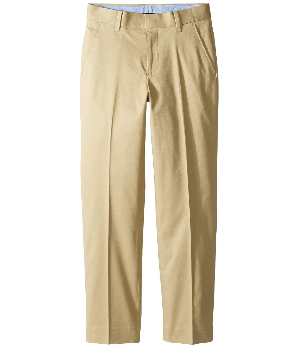 Boys Flat-Front Twill Dress Pant, Straight Leg Fit, Belt Loops & Slant Front Pockets