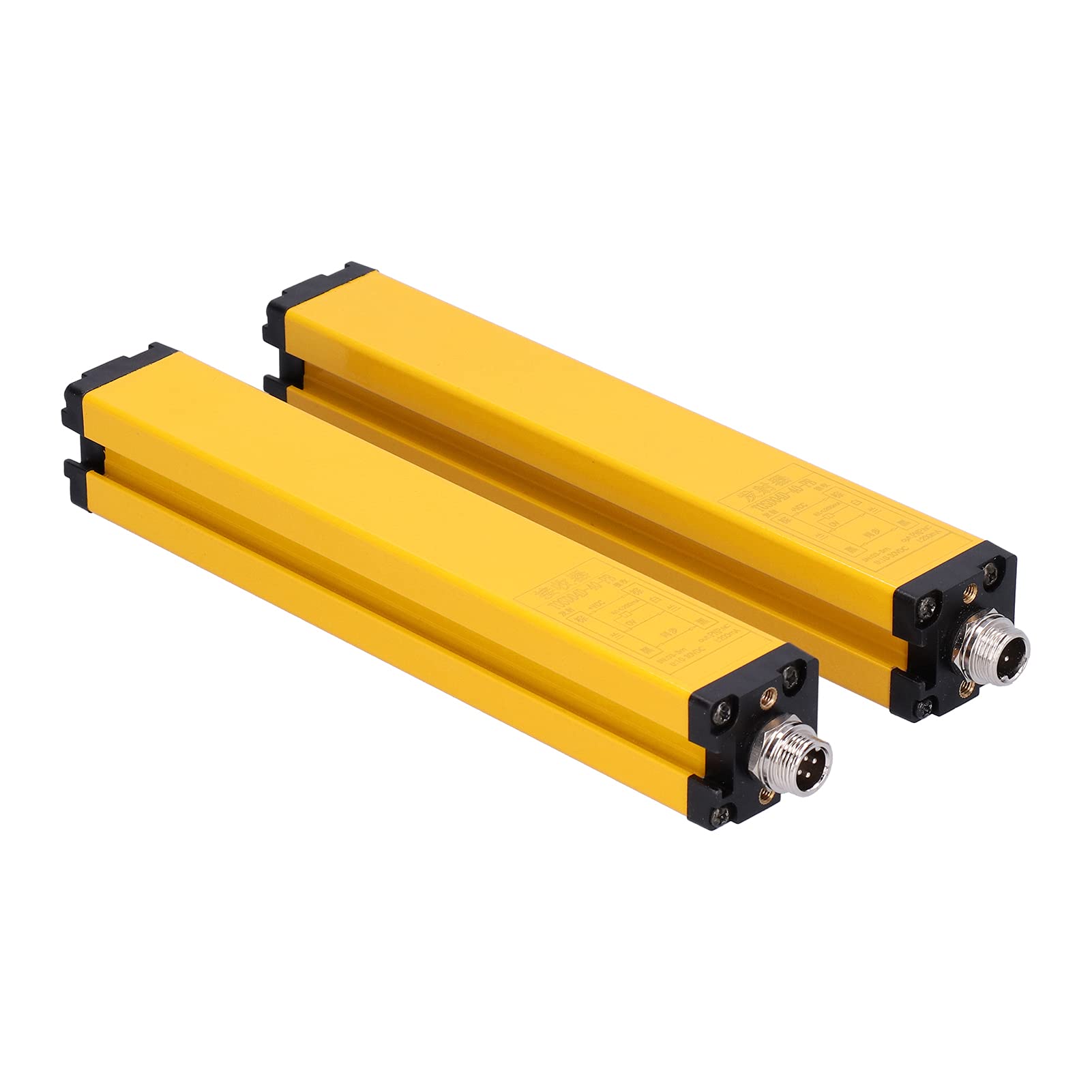 Jeanoko Dispositivo de Rejilla con Sensor Infrarrojo de Cortina de Luz de Seguridad con Señal de Alarma para Protección de Maquinaria Material de Aleación de Aluminio 2 Unidades