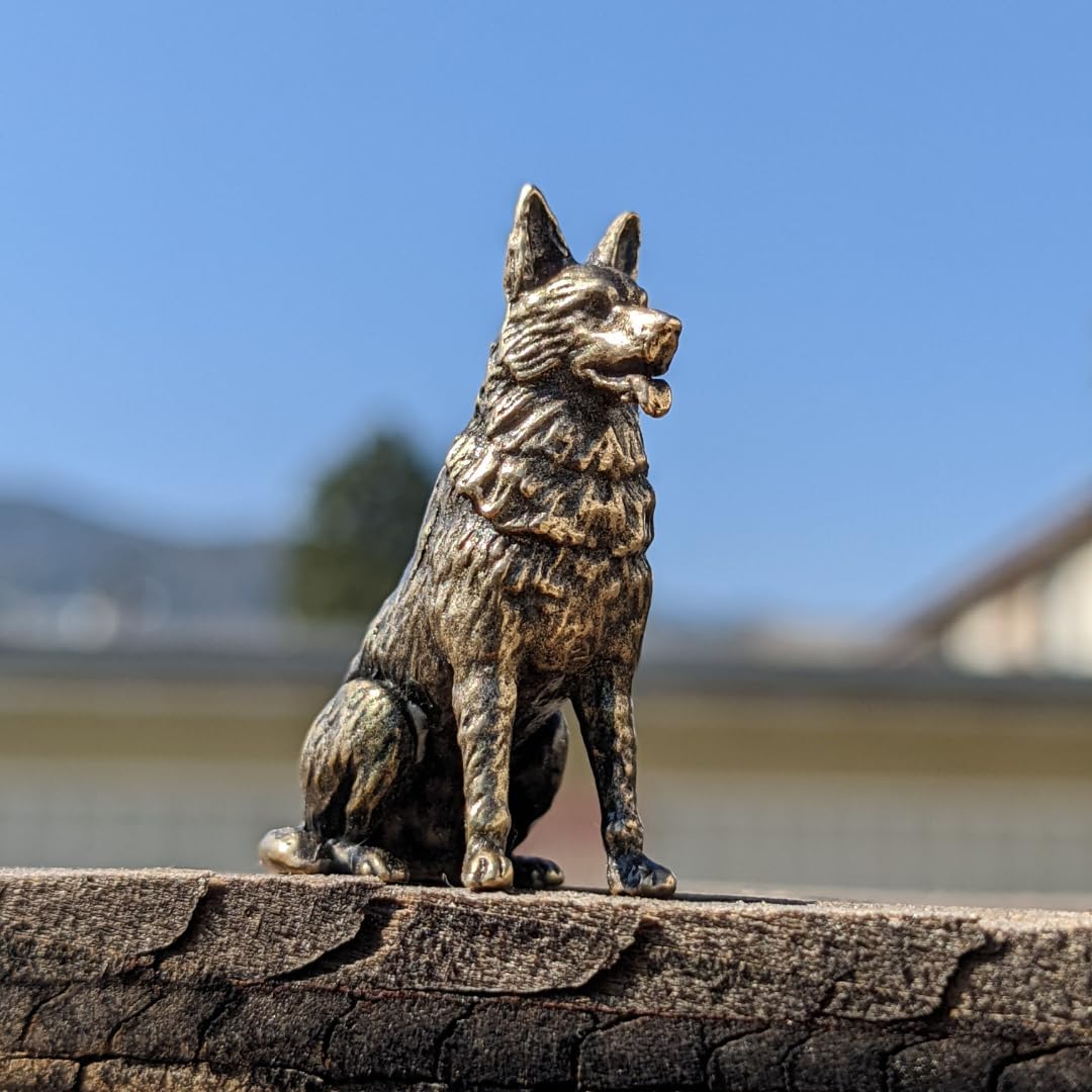 German Shepherd Dog Figurine Handmade Sculpture