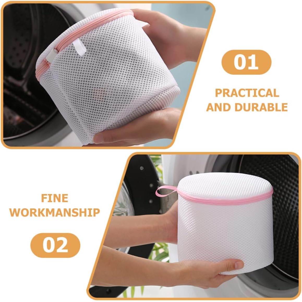 3pcs Bra Laundry Bags for Delicates Mesh Wash Bag with Zipper for Women’s Underwear Protection