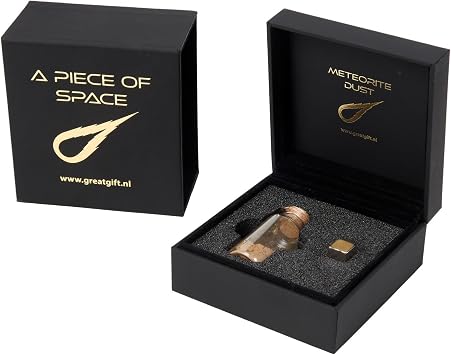 GreatGift - Meteorite Fabric - In luxury gift box - Father's Day Gift - Gemstones - Real meteorites - Unique gift