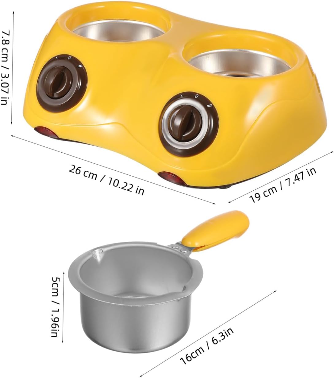 Mikinona 110v Electric Chocolate Melting Pot Double Boiler for Molding Melting Warmer Safe Design Quick Heating Versatile Molds Accessories