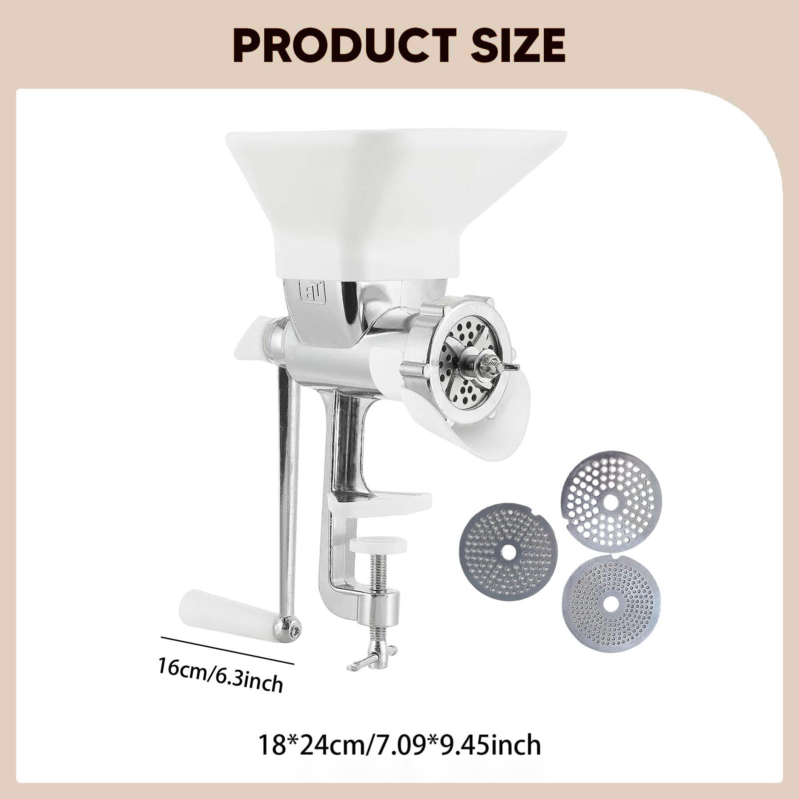 Manuelle Pelletpresse für Tierfutter und Angelköder, Kurbelgriff, ergonomisch, mit 1,5 mm, 2,5 mm und 3 mm Form für Hunde und Papageien