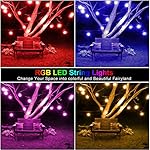 Mlambert 48FT Outdoor Patio Lights Waterproof Dimmable with Remote, RGB Cafe LED String Light with 15 Shatterproof Bulbs for Bistro Party-Black 1 Pack - Image 5