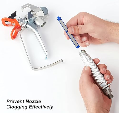 Filtro de pistola de pulverización sin aire 287033 para contratista II y FTx II Látex 100 Malla Azul 5PCS