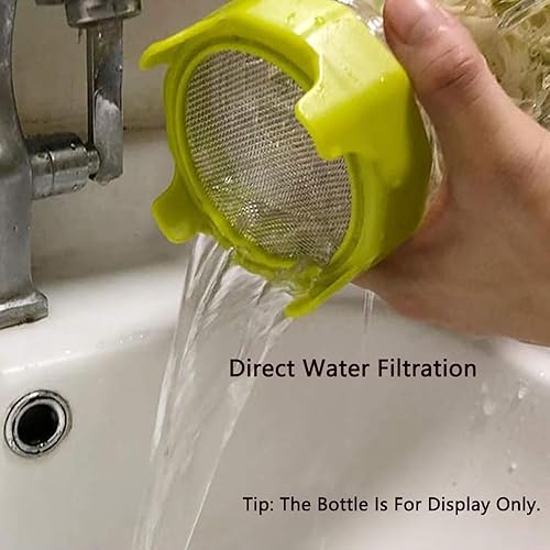 Miniatura 4 de Tapas de brotes de plástico con pantalla de acero inoxidable para tarros de masón de boca ancha, kit de germinación con soporte para bandeja de