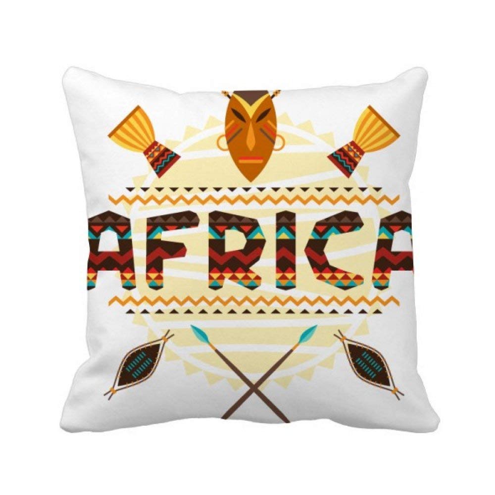 Coussin carré Afrique Totem multicolore 40x40cm pour sublimer votre canapé