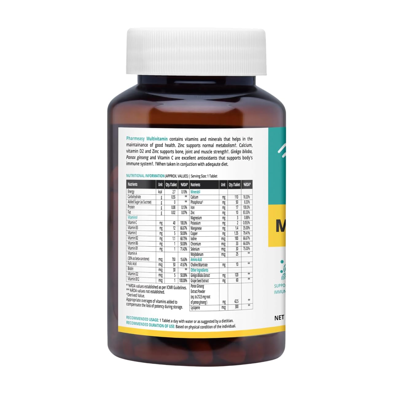 Advanced Multivitamin Capsules with Vitamins and Minerals, Zinc, Calcium, Vitamin C, Vitamin D2, and Antioxidants, for Immunity & Energy - (120 Multivitamin Capsules) Advanced Multivitamin Capsules with Vitamins and Minerals, Zinc, Calcium, Vitamin C, Vitamin D2, and Antioxidants, for Immunity & Energy - (120 Multivitamin Capsules)