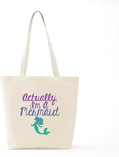 Miniatura 6 de CafePress En realidad, I'm A Mermaid Tote Bag Bolsa de lona natural, bolsa de compras reutilizable