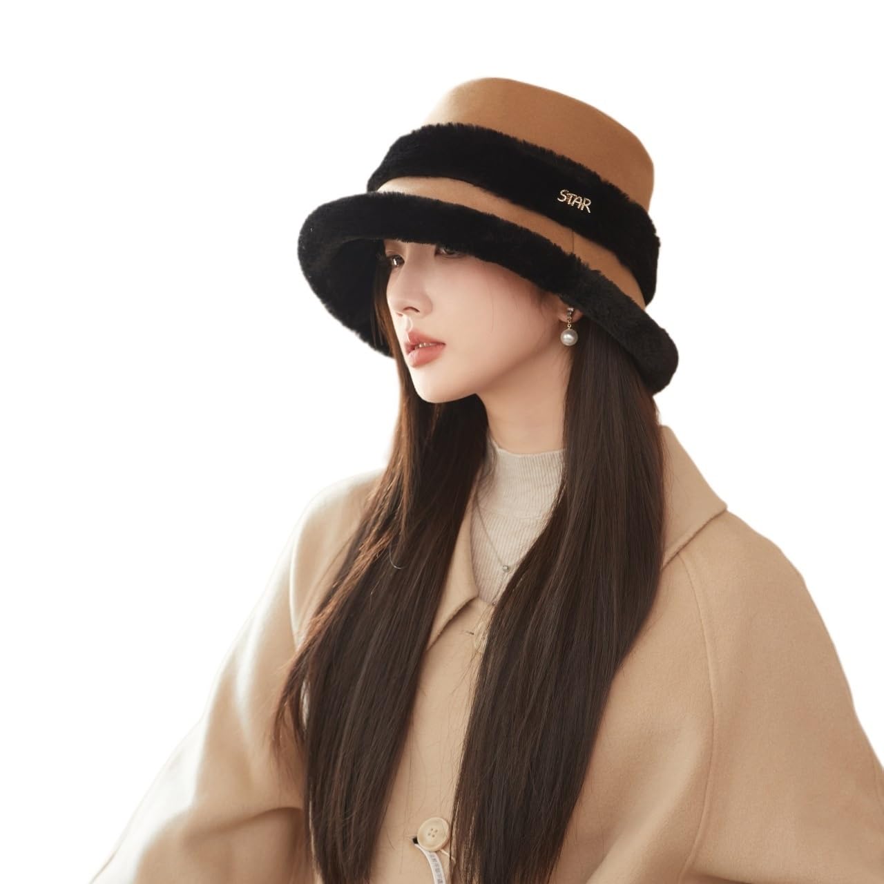 Chapeau seau chaud pour femme : protégez votre visage du vent d'hiver avec style