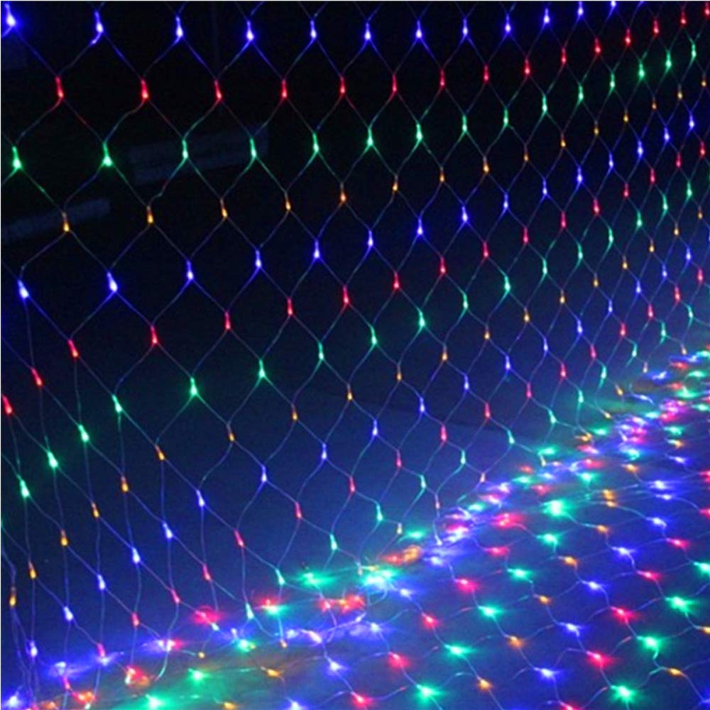 LightsGo Wodoodporne światło siatkowe, 320 diod LED, ciepła biel, 3 m x 2 m, łańcuch świetlny, dekoracja do wnętrz/na zewnątrz, Boże Narodzenie, wesele, przyjęcie (wielokolorowe)