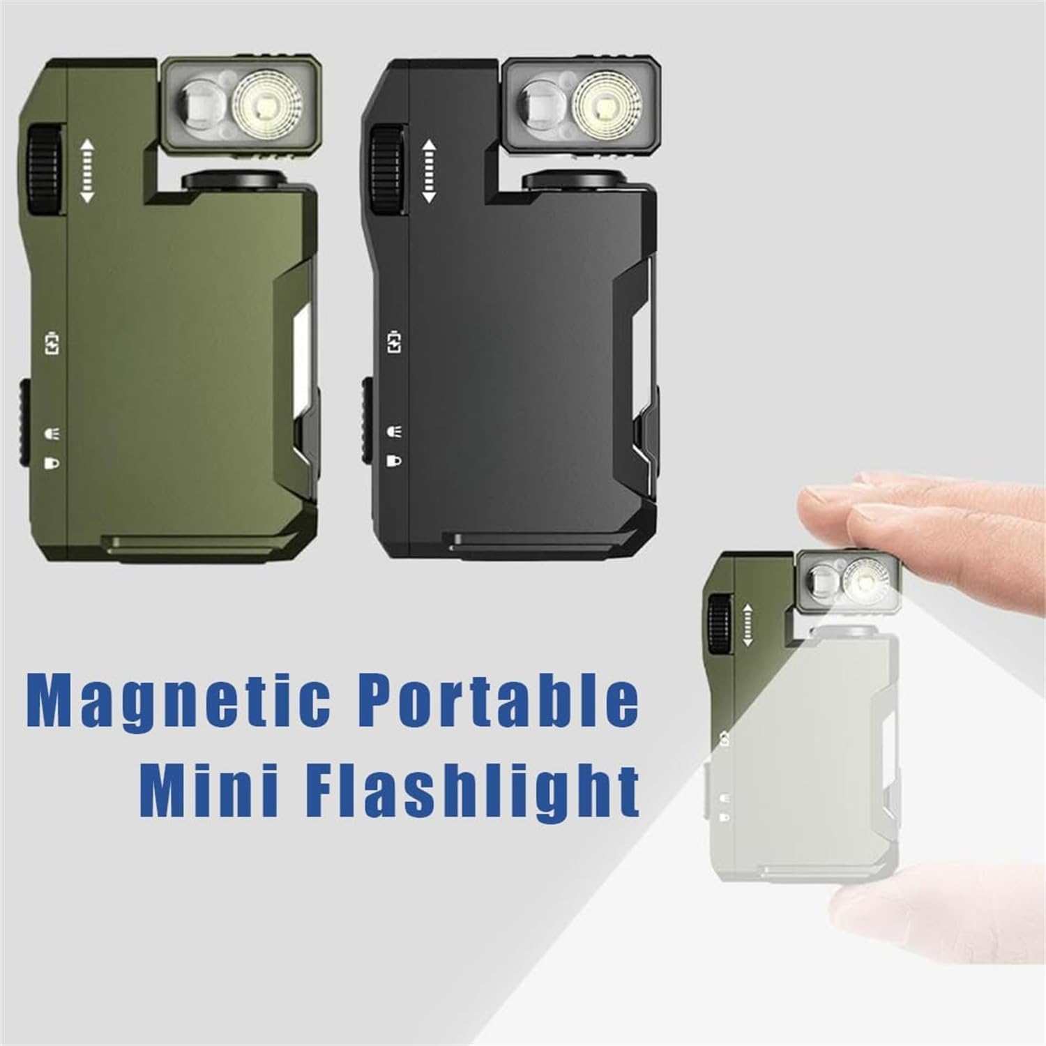 GDSAFS G5 Rechargeable EDC Flashlight, 400 Lumens, 180° Rotation Dual Light, IP68 Waterproof, Magnetic Mini Flashlight for Outdoor, Emergency & Daily Carry (Green) - Image 8