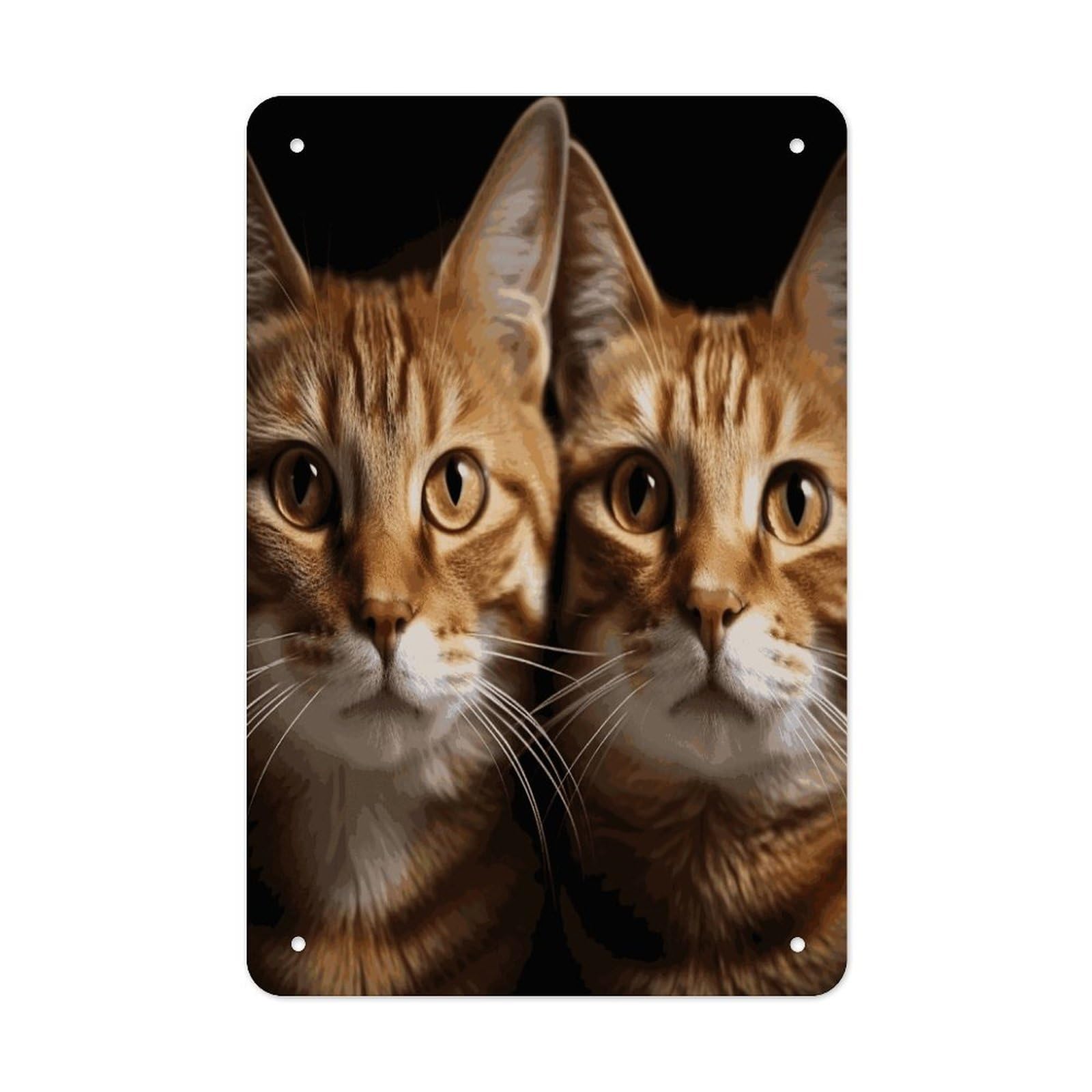 Cats Metal Tin Sign Wall Decor Funny Retro Sign Weatherproof Metal Wall Art for Indoor Or Outdoor Retro Tin Signs for Kitchen Office Home Bar Decor 11.8 X 7.9 Inch