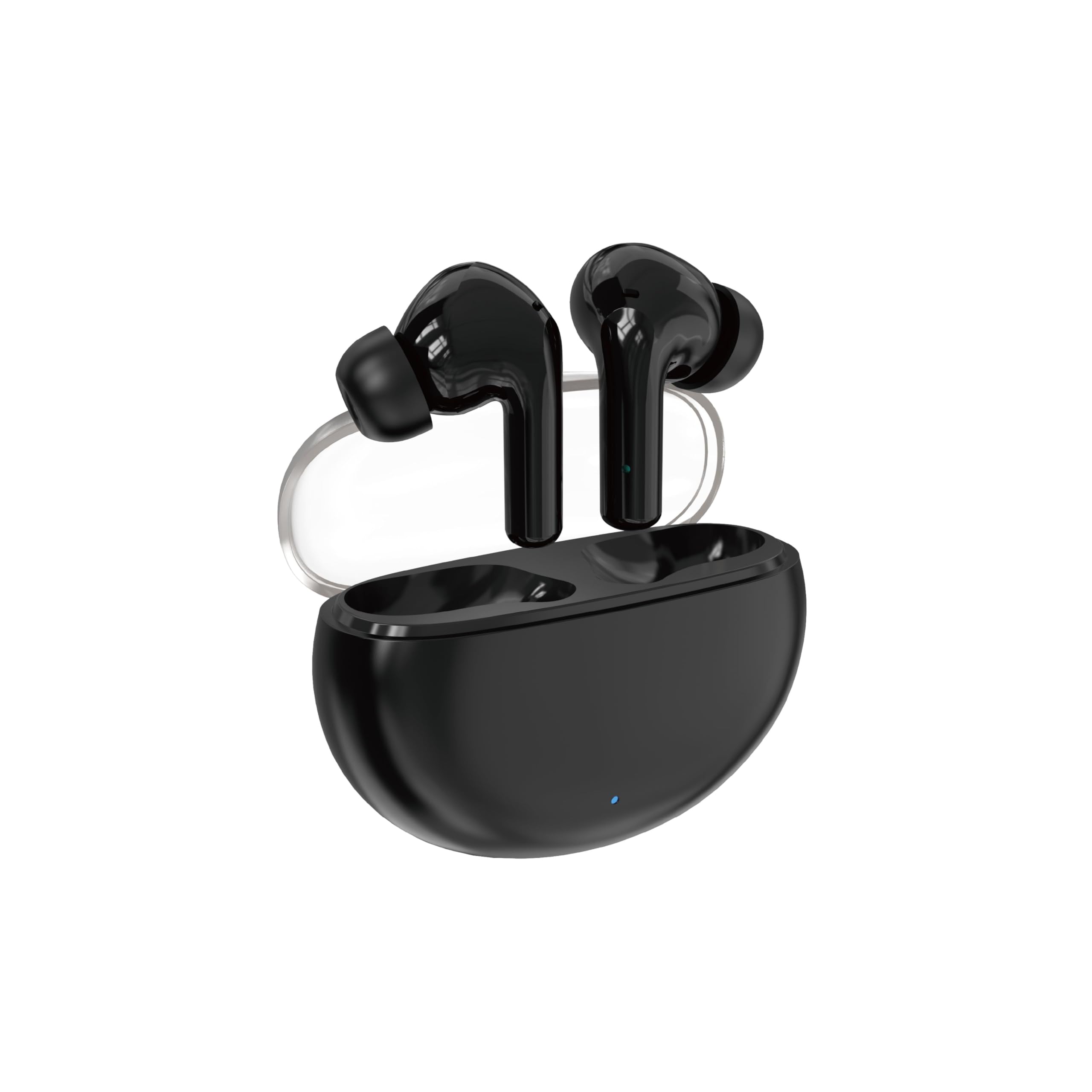 HAPIPOLA Magic TWS Ear Buds, Wireless Earphones, Immersive Audio | Ai-ENC | Bluetooth v5.2 13mm Driver | Stand-by 23 Hours Playback | Touch Control Type C Interface | Good Bass (Black)