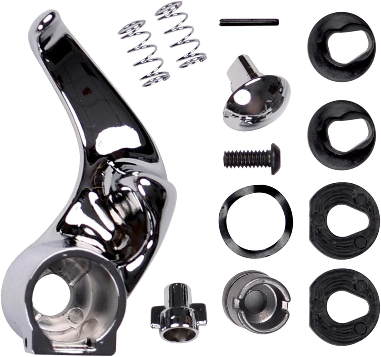 1Set of Left Locking Vent Window Handle Chrome Kit,Complete Kit