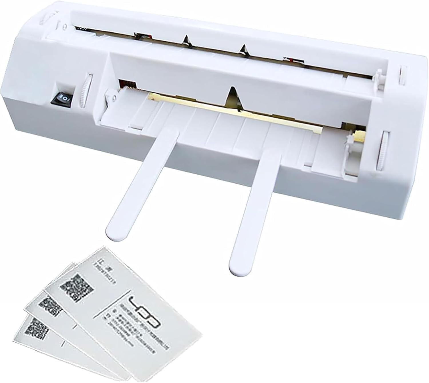 Taglierina automatica per biglietti da visita, taglierina elettrica per carta, 5 formati di biglietti da visita tra cui scegliere/spessore di taglio: carta da 120-300 g, per ufficio (98 * 140 m)