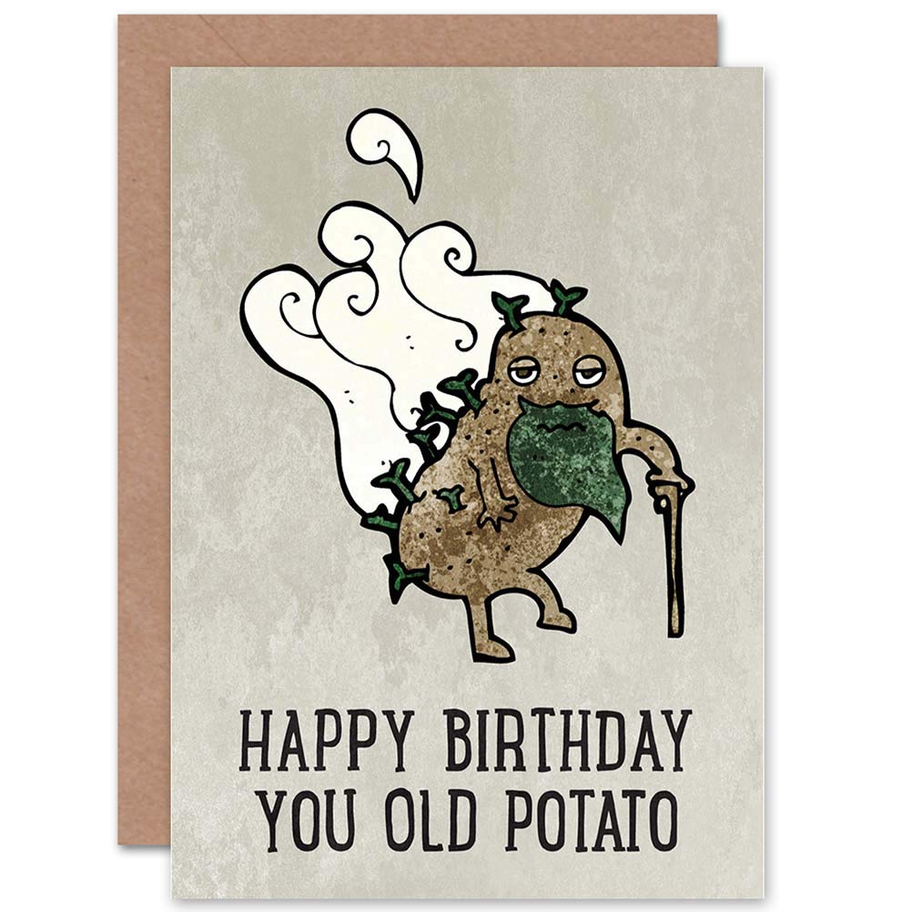 Wee Blue Coo Blue Wee Coo Card Greeting Happy Birthday Old Potato Cartoon
