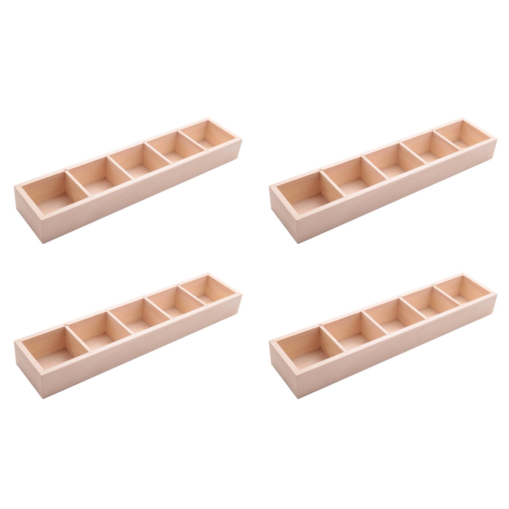 Hndhbfgrt 4X Fleshy Flower Iron Ceramics Flowerpot Wooden Box Plant Flower Pot Rack Planter Bonsai Pot 5 Grid