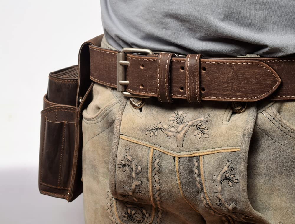 Menzo Gürtel für Kellnerbörsen, Gürtel für Kellner Holster, Kellnergürtel extra breit, für Damen und Herren
