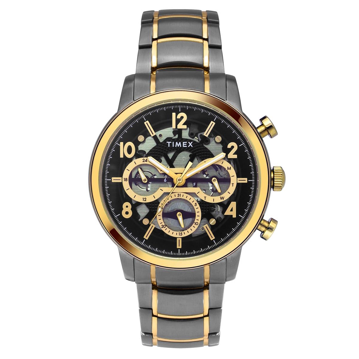 TIMEX Stainless Steel Men Black Round Dial Analog Watch - Tweg20208, Band_Multicolor (B0D95VYTFB) Amazon Price History, Amazon Price Tracker