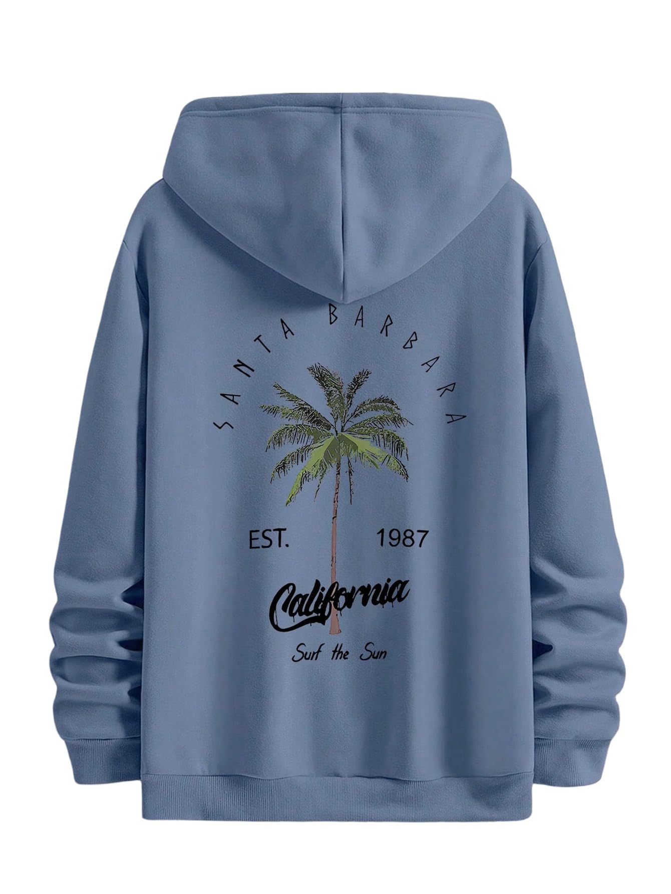 Hoodies for Men Graphic Letter Print Oversized Sweatshirt Drop Shoulder Long Sleeve Pullover Tops