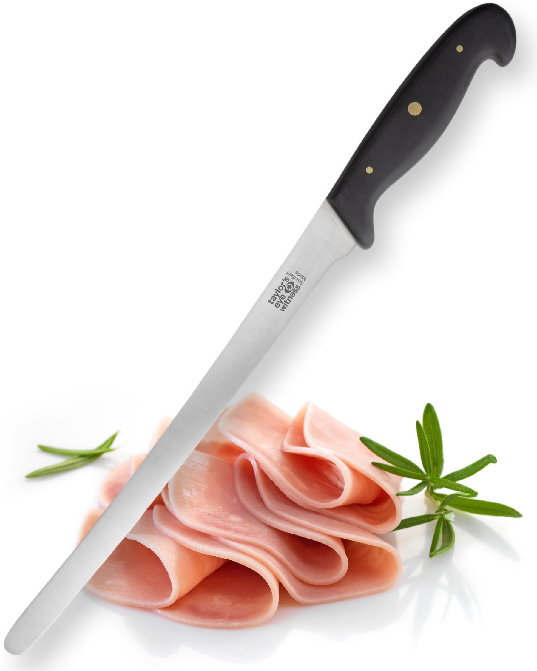Taylors Eye Witness Black 25 Cm High Carbon Stainless Steels Ham Slicer