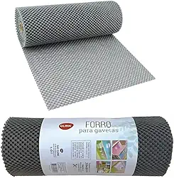 Forro de Gaveta 30cmx460cm Antiderrapante Proteção Armário Cozinha Móveis