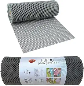 Forro de Gaveta 30cmx460cm Antiderrapante Proteção Armário Cozinha Móveis