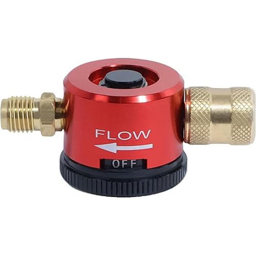 HVAC Brazing Nitrogen Purge Tool with PURGE & BRAZE Modes Adjustable Nitrogen Flow Regulator 1/4 Inch Flare Fitting Durable Brass for HVAC Brazing and AC Repair Red
