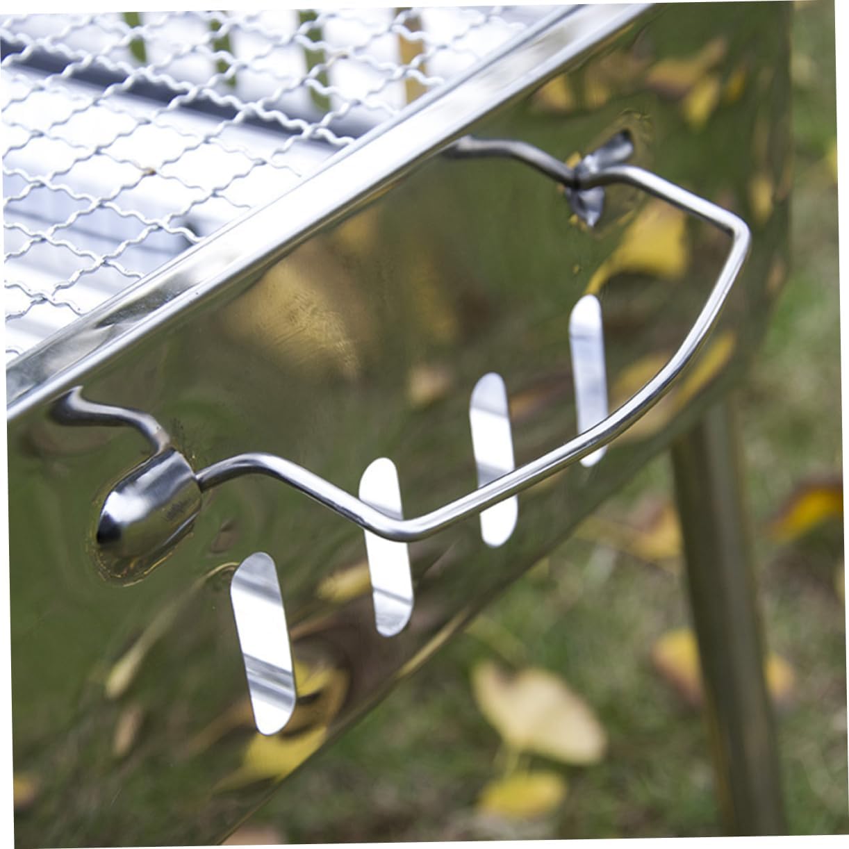 Portable Charcoal Grill for Outdoor Camping Medium-sized Stainless Steel BBQ Cooking Rack Charcoal Tray for Picnics Tailgating and Backyard Gatherings