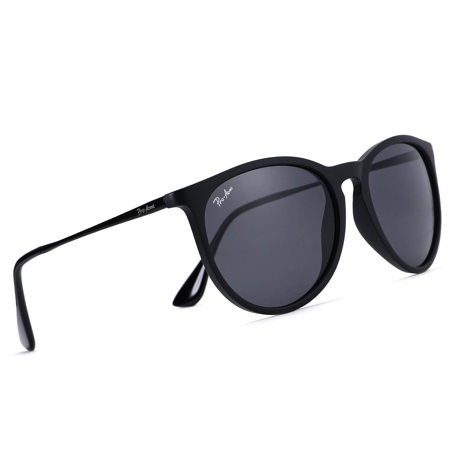 Pro Acme Polarized Sunglasses for Women Men Classic Round 100% UV Protection Lightweight TR90 Unbreakable Frame Sunglasses