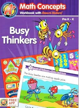Workbook A+ Let's Grow Smart! (Math Concepts Workbook with Reward Stickers! and Free App, Pre K - K) Book