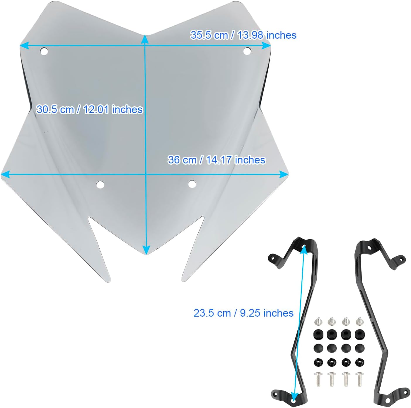 Motorcycle Windshield Windscreen ABS Plastic for Ducati MULTISTRADA V4/V4 S/V4 S Sport 2021 2022 2023