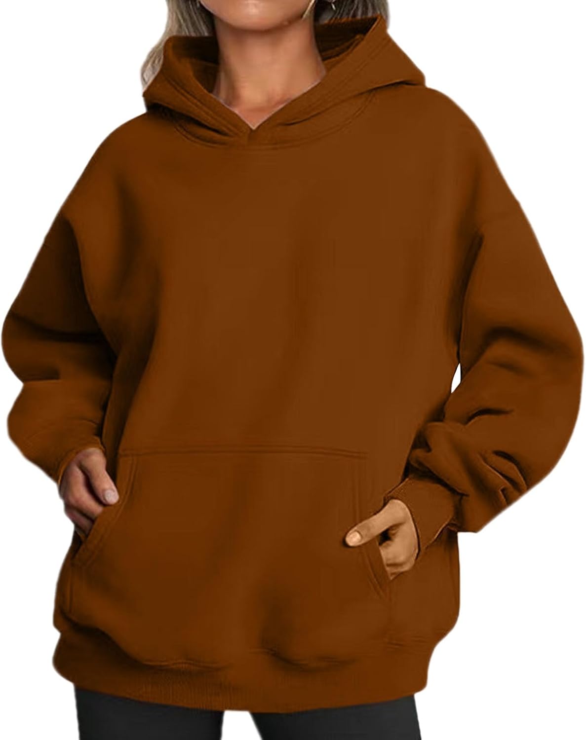 Womens Sweatshirts Trendy Oversized Hoodies Fleece Fall Fashion 2025 Pullover Sweaters Winter Clothes with Pocket