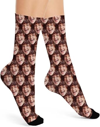 Custom Face Socks with Picture, Personalized Funny Socks with Photo Customized Socks Christmas Gift for Men Women