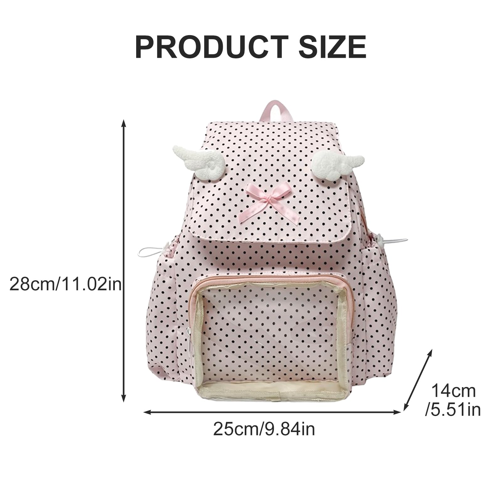 Elegante zaino trasparente con modello retrò, spazioso design resistente all ' usura, zaino per viaggi, attività all ' aperto