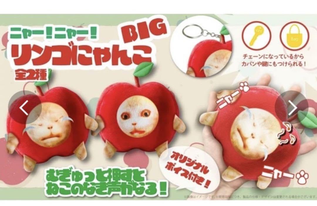 Amazon.co.jp: にゃー にゃー リンゴにゃんこBIG ぬいぐるみ